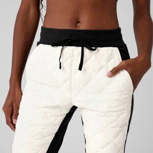 Airbrush Winter Warm High-Waist Moto Puffer Pant
